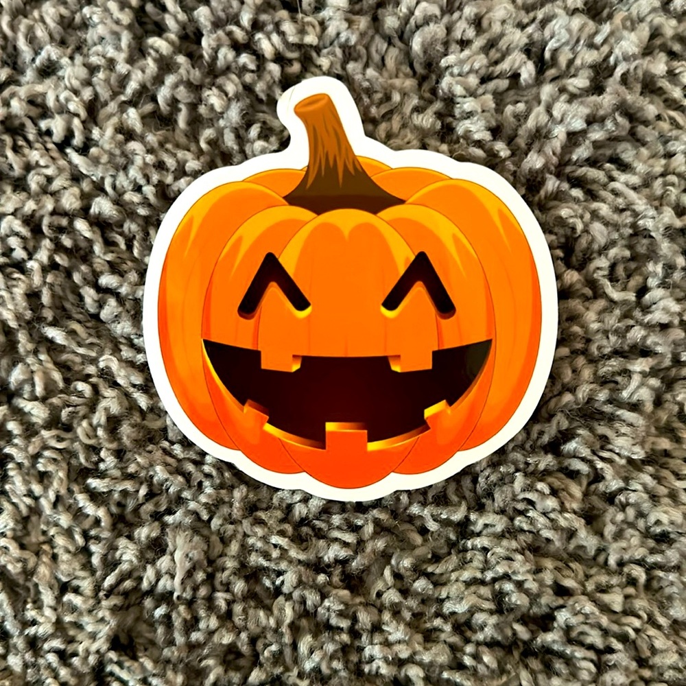 Vinyl Pumpkin Sticker! 100% Waterproof 🎃